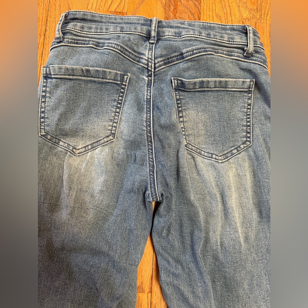 Guess Jeans Womens Medium Blue High Rise Skinny Ankle Stretch Denim Tapered Cuff - Picture 13 of 13